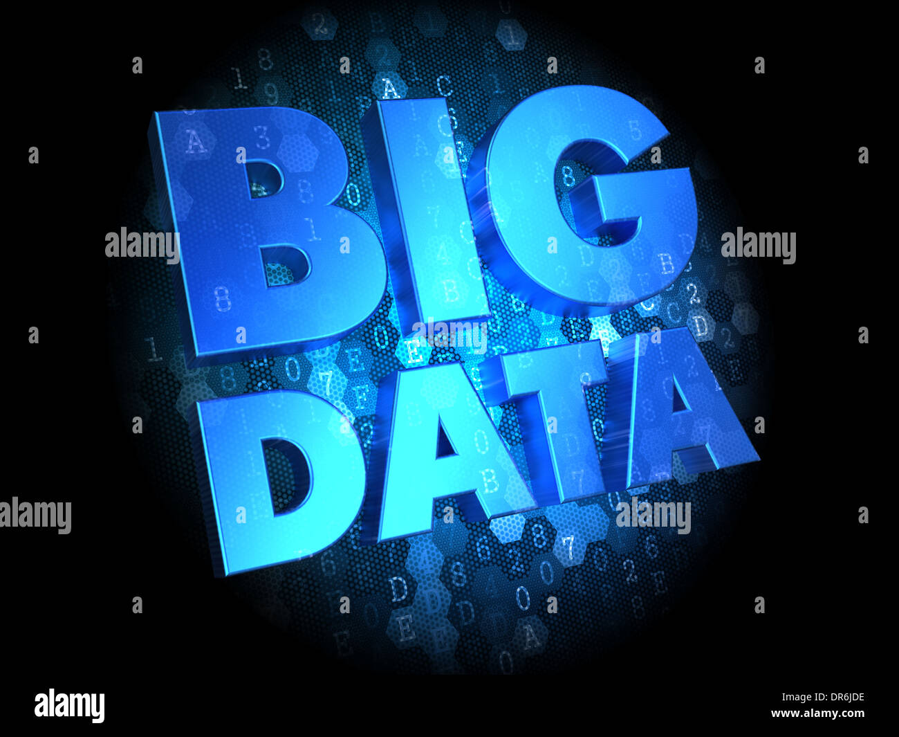 Big Data im digitalen dunkel. Stockfoto