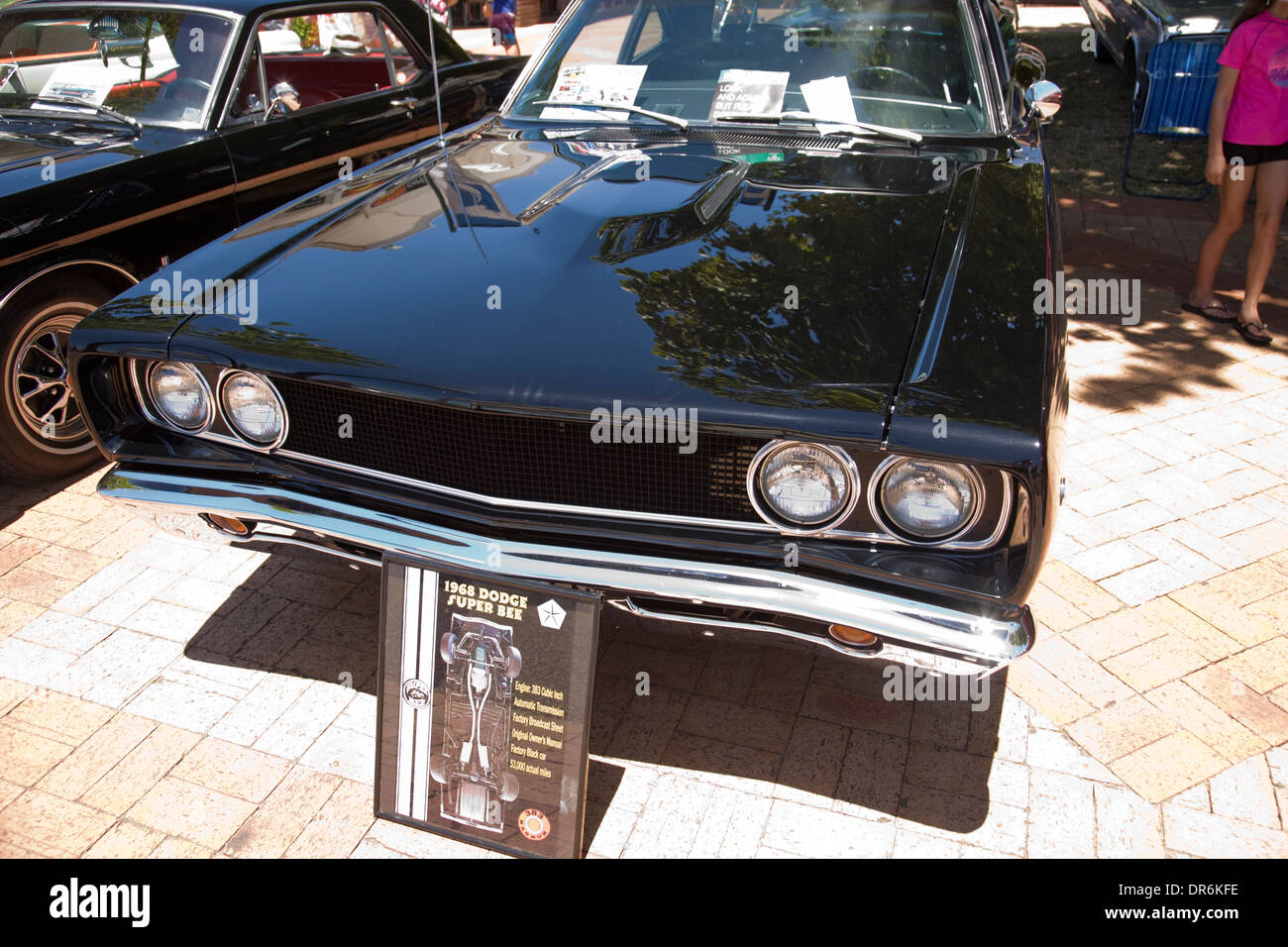 Dodge Superbee Oldtimer auf dem Display in Nelson Bay, Port Stephens, Australien Stockfoto