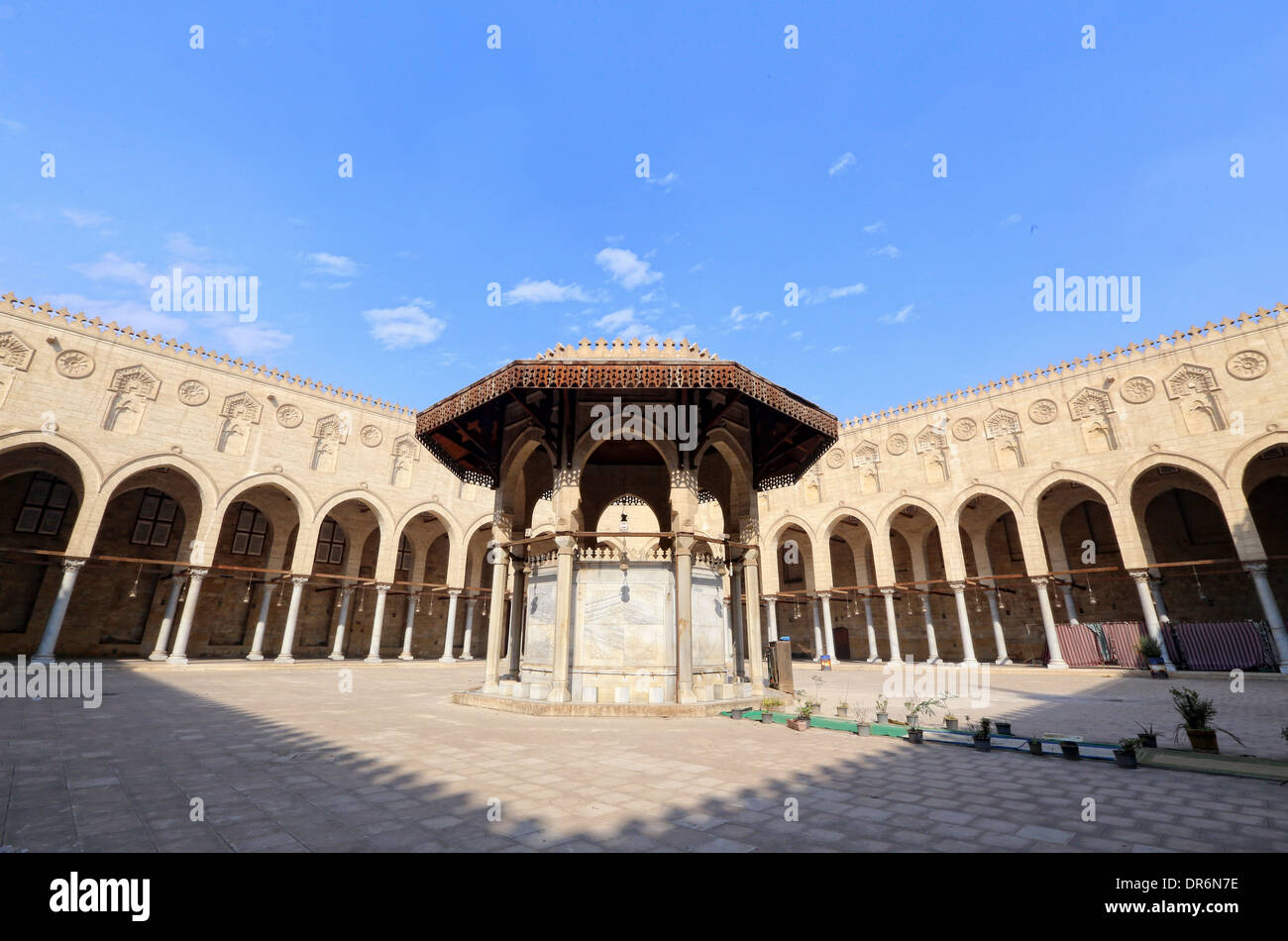 Hof der Moschee von Sultan al-Muayyad. Stockfoto