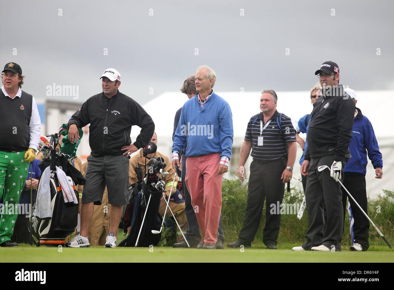 Bill Murray pro-am für die 2012 statt auf die Dunluce Links am Royal Portrush Golf Club Portrush, Nordirland - 27.06.12 Irish Open Stockfoto