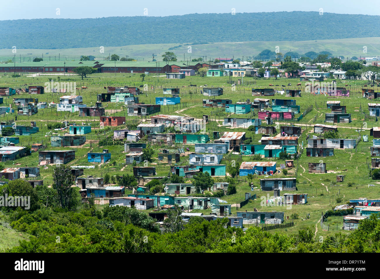 Township gebaut an der Peripherie von Alexandria, Eastern Cape, Südafrika Stockfoto