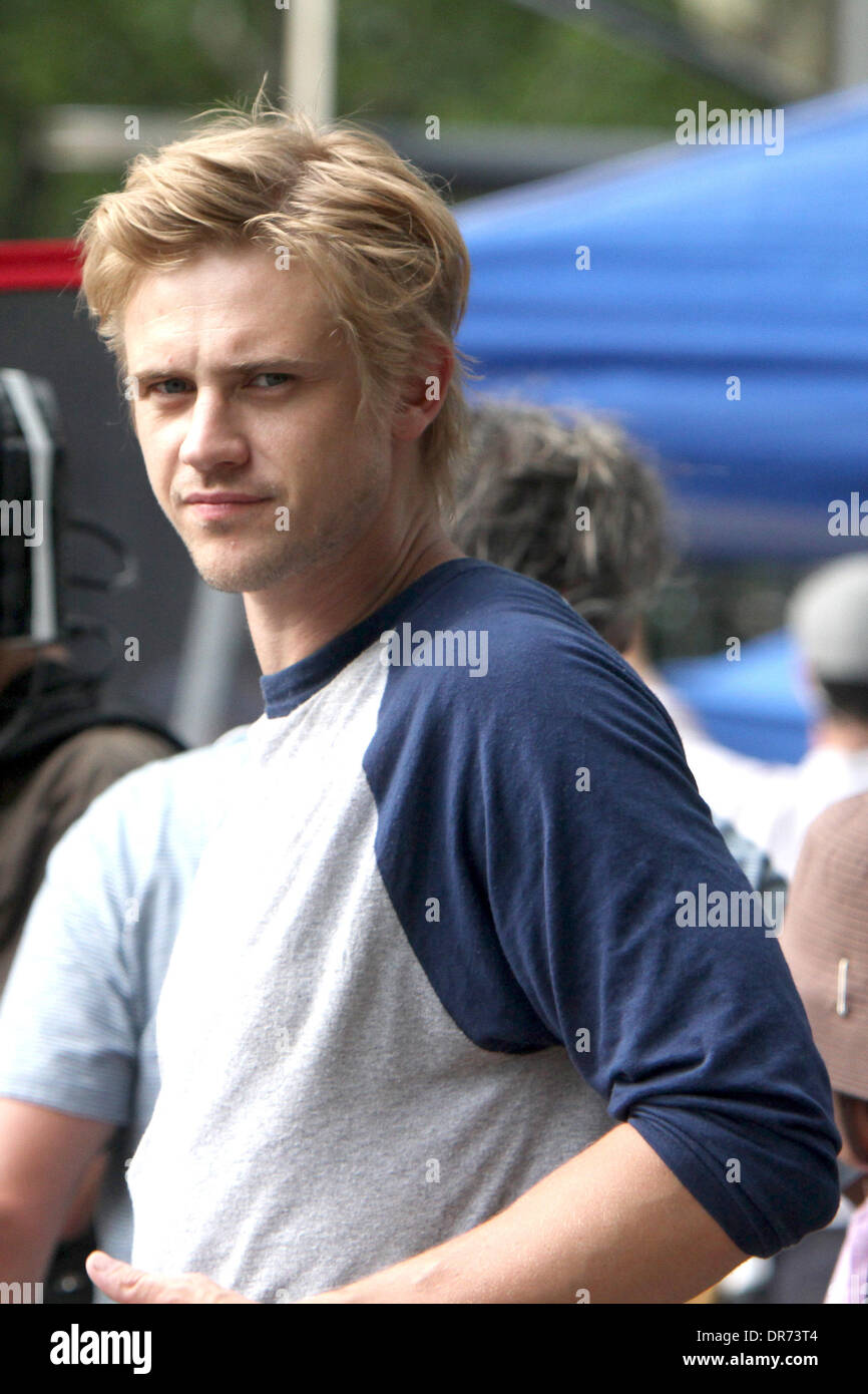 Boyd Holbrook am Set ihres neuen Films "sehr gute Girls' shooting on Location in Manhattan New York City, USA - 03.07.12 Stockfoto