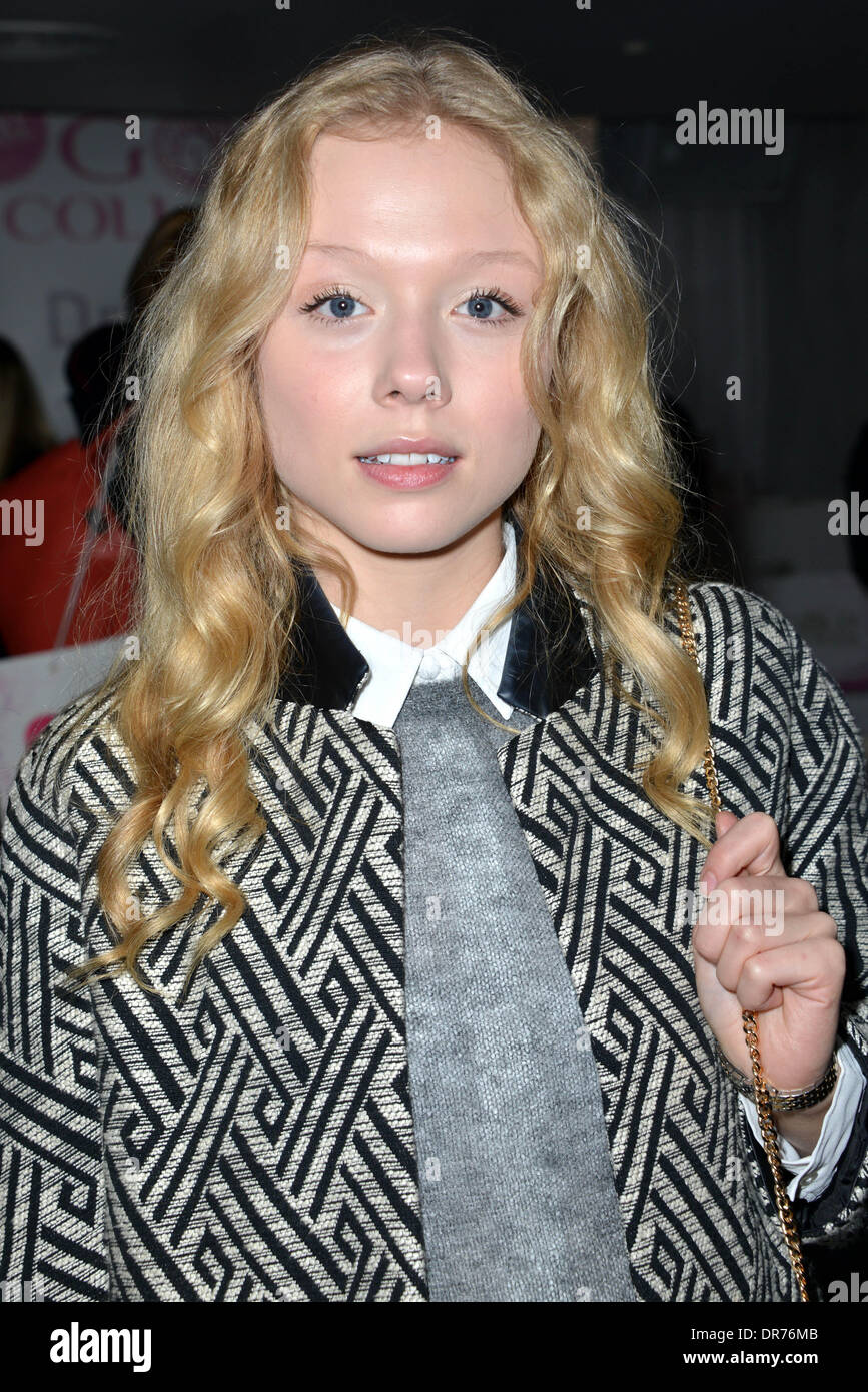 London, UK: Naomi Faye Battrick - Blut, Waterloo Road besucht die MediaSKIN NTA Gifting Lounge im Penthouse, 1 Leicester Square in London, 20. Januar 2014 Credit: siehe Li/Alamy Live News Stockfoto