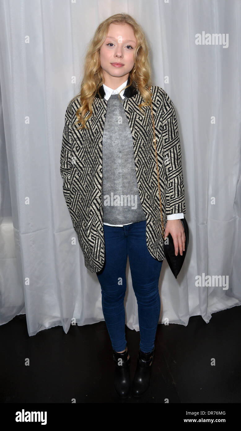 London, UK: Naomi Faye Battrick - Blut, Waterloo Road besucht die MediaSKIN NTA Gifting Lounge im Penthouse, 1 Leicester Square in London, 20. Januar 2014 Credit: siehe Li/Alamy Live News Stockfoto