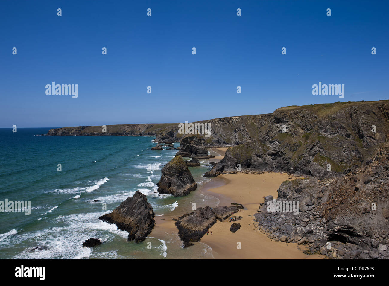 South West Coast Path, Bedruthan Steps Stockfoto