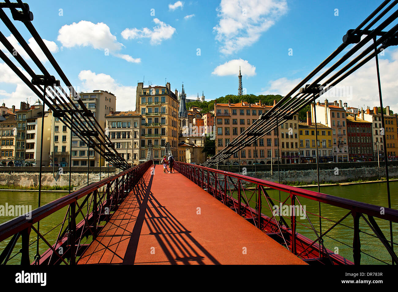 Brücke über die Saône Stockfoto