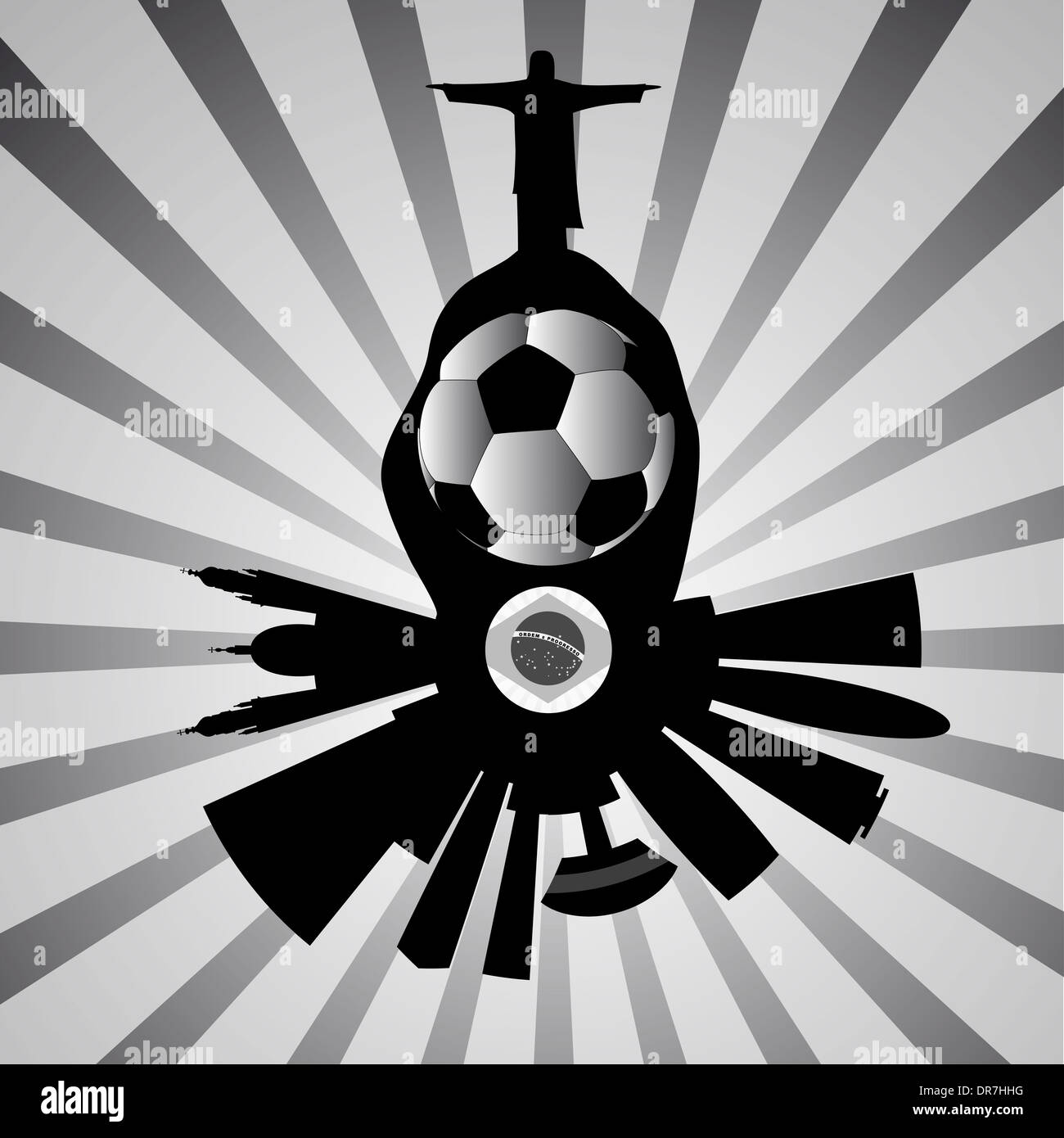 Skyline von Rio De Janeiro Stockfoto