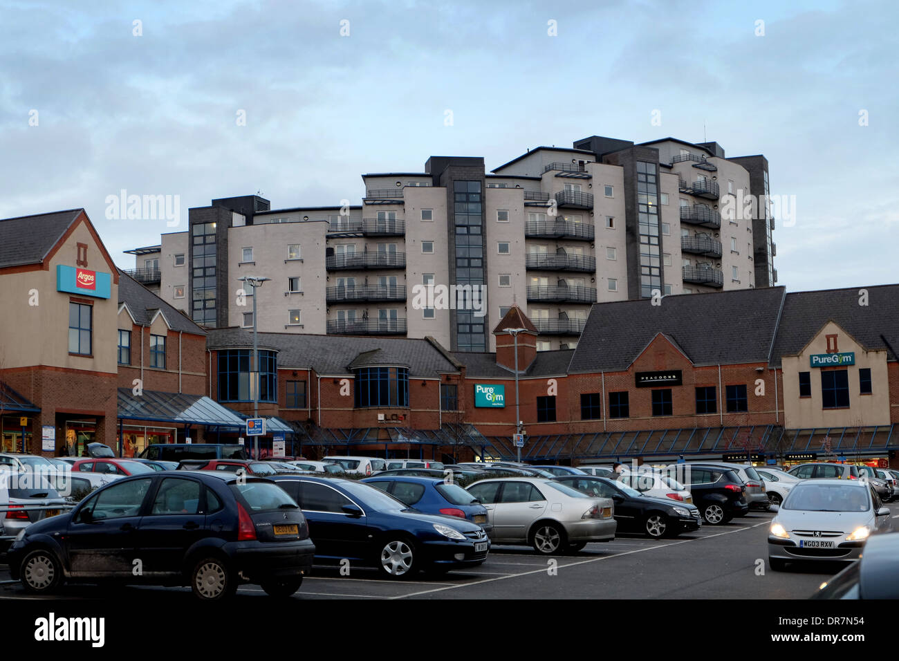 Ein öffentlicher Parkplatz in Northampton Stadtzentrum Stockfoto