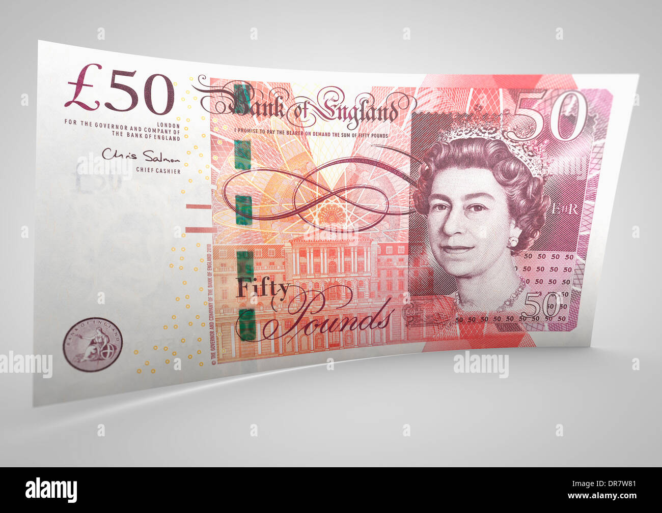 £50 Pfund Note Sterling britische Währung Stockfoto