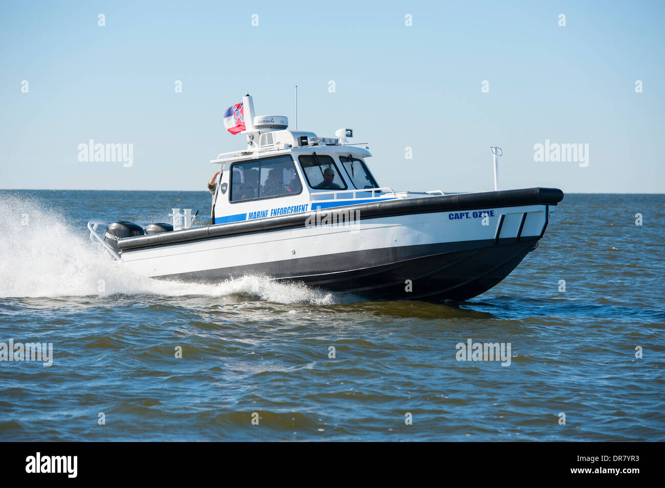 USA Department of Natural Resources Law Durchsetzung Boot Patrouillen der Golf von Mexiko von Mississippi Stockfoto