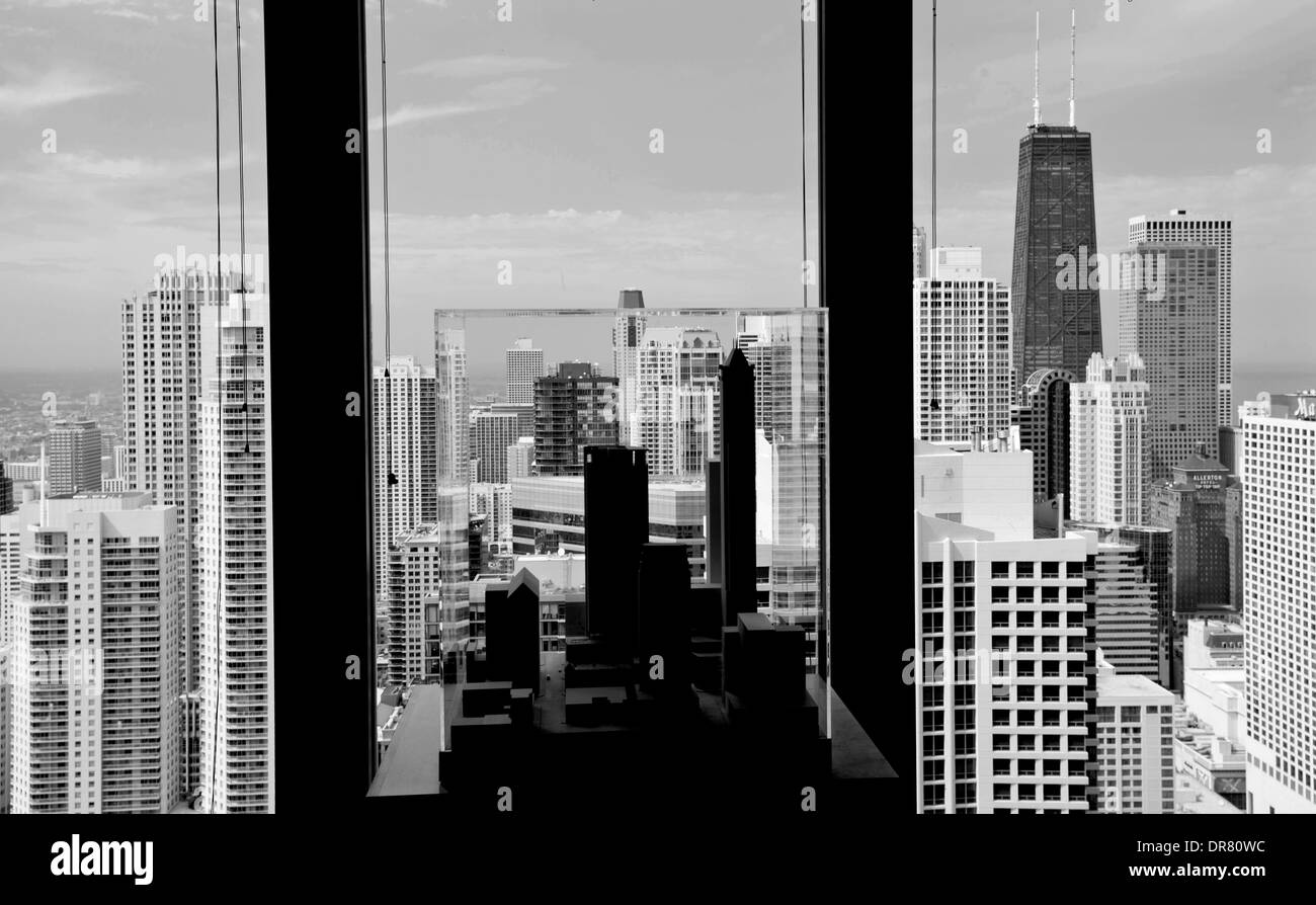 Chicago City Skyline 2013, Chicago, Vereinigte Staaten, Architekt: verschiedene, 2013. Stockfoto