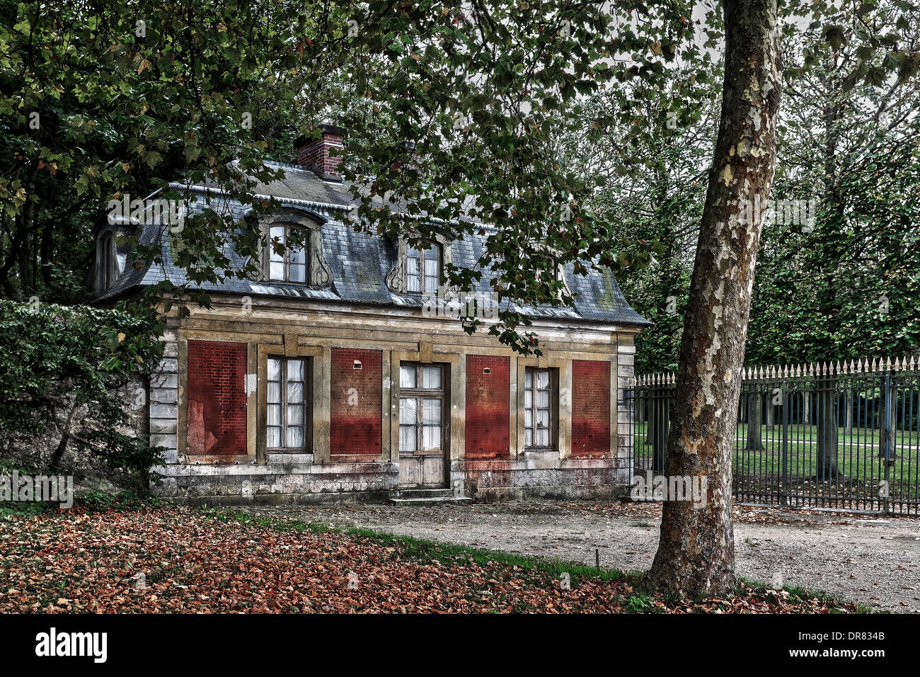 Ferienhaus in den Gärten des Schlosses von Versailles Frankreich Stockfoto