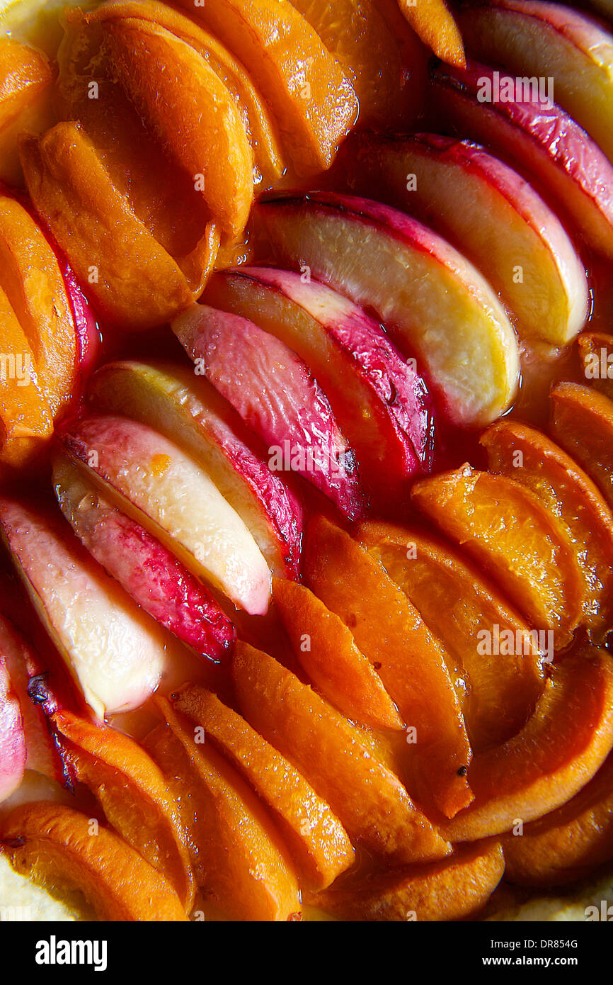 Nahaufnahme von Obstkuchen Stockfoto