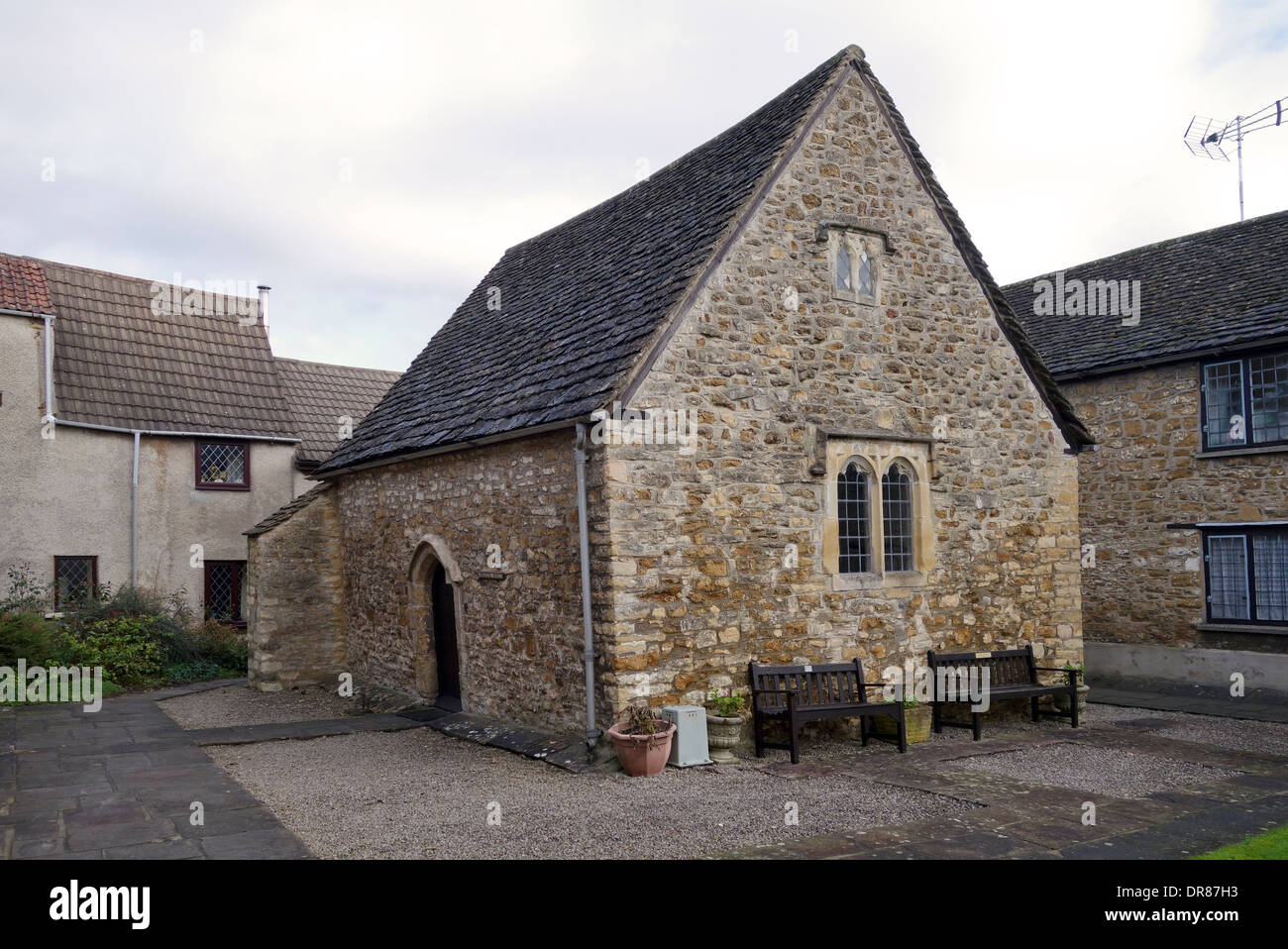 Die Perry und Dawes Almshouse Kapelle, Wotton Under Edge, Gloucestershire, England, Großbritannien Stockfoto
