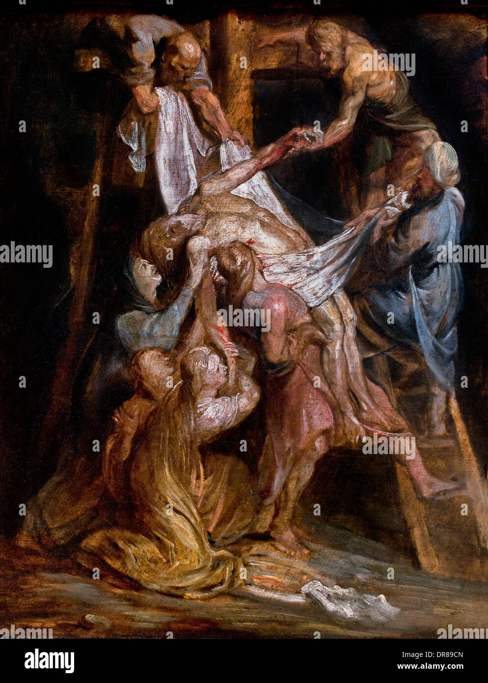 Die Kreuzabnahme von Rubens (1577-1640) flämischen Belgien Belgien Stockfoto