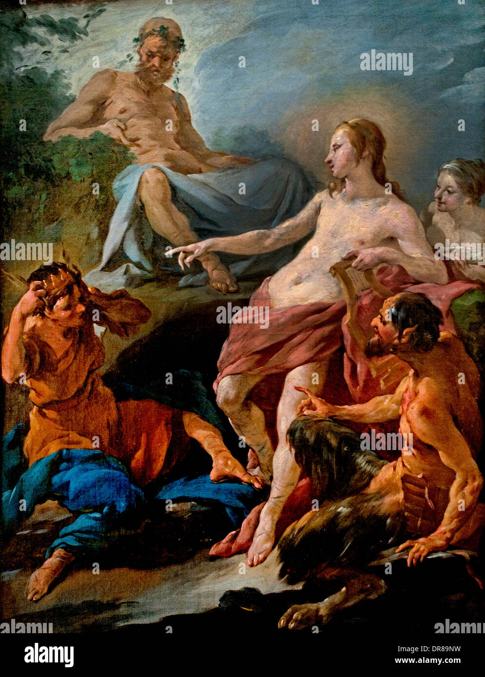Apollo und Midas (griechisch) von Noel Halle 1711-1781 Frankreich Französisch Stockfoto