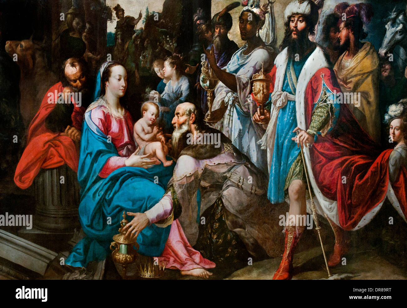 Georges Lallemand 1575-1636 Anbetung der Könige 1629 Frankreich Frankreich Lille Museum Frankreich. Stockfoto