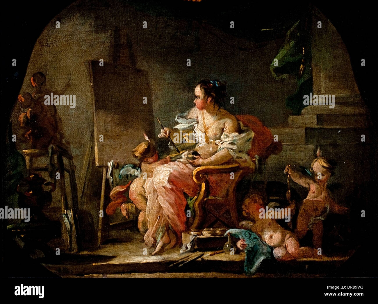 Allegorie der Malerei von Francois Boucher 1703-1770 Frankreich Französisch Stockfoto