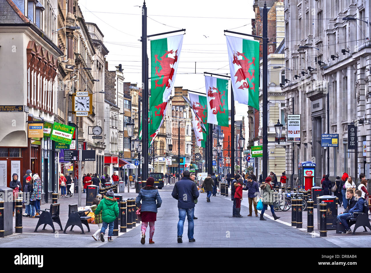 Cardiff City ist die Hauptstadt und größte Stadt in Wales und die zehntgrößte Stadt im Vereinigten Königreich Stockfoto