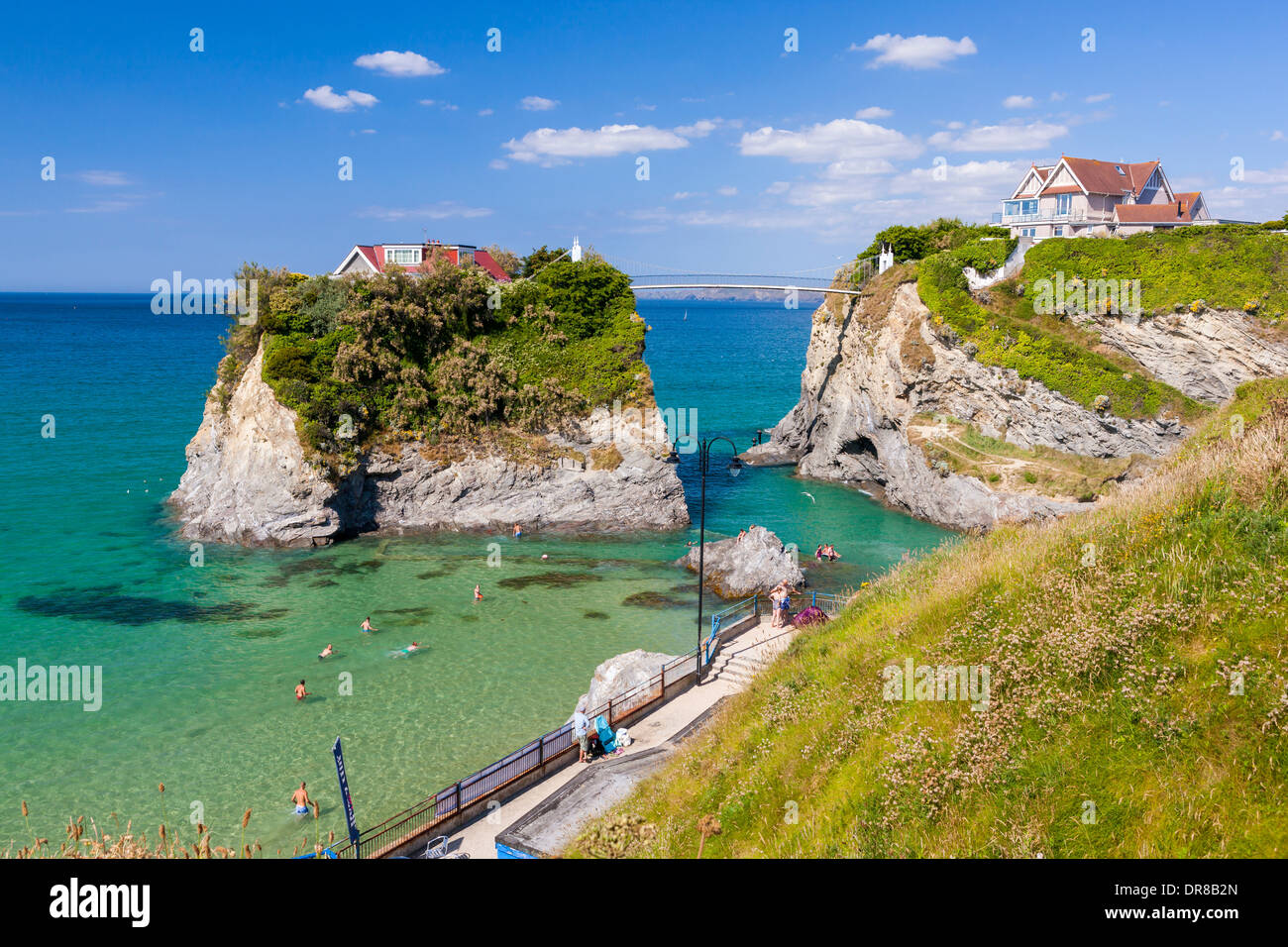 Towan Beach Newquay Cornwall England Vereinigtes Konigreich Europa Stockfotografie Alamy