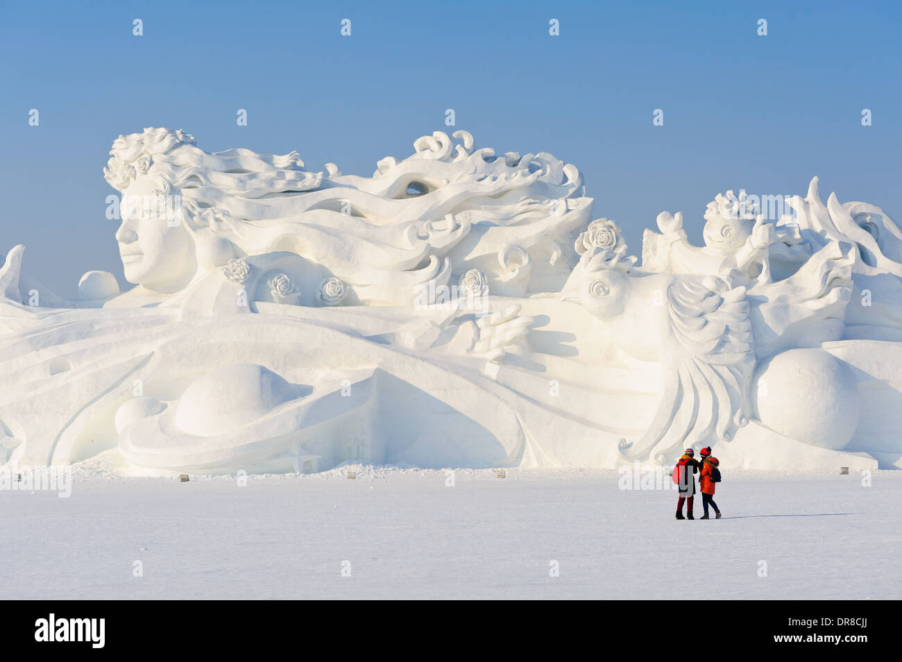 Die 30. Harbin internationale Eis- und Schneeskulpturen-Festival im Jahr 2014. China Stockfoto