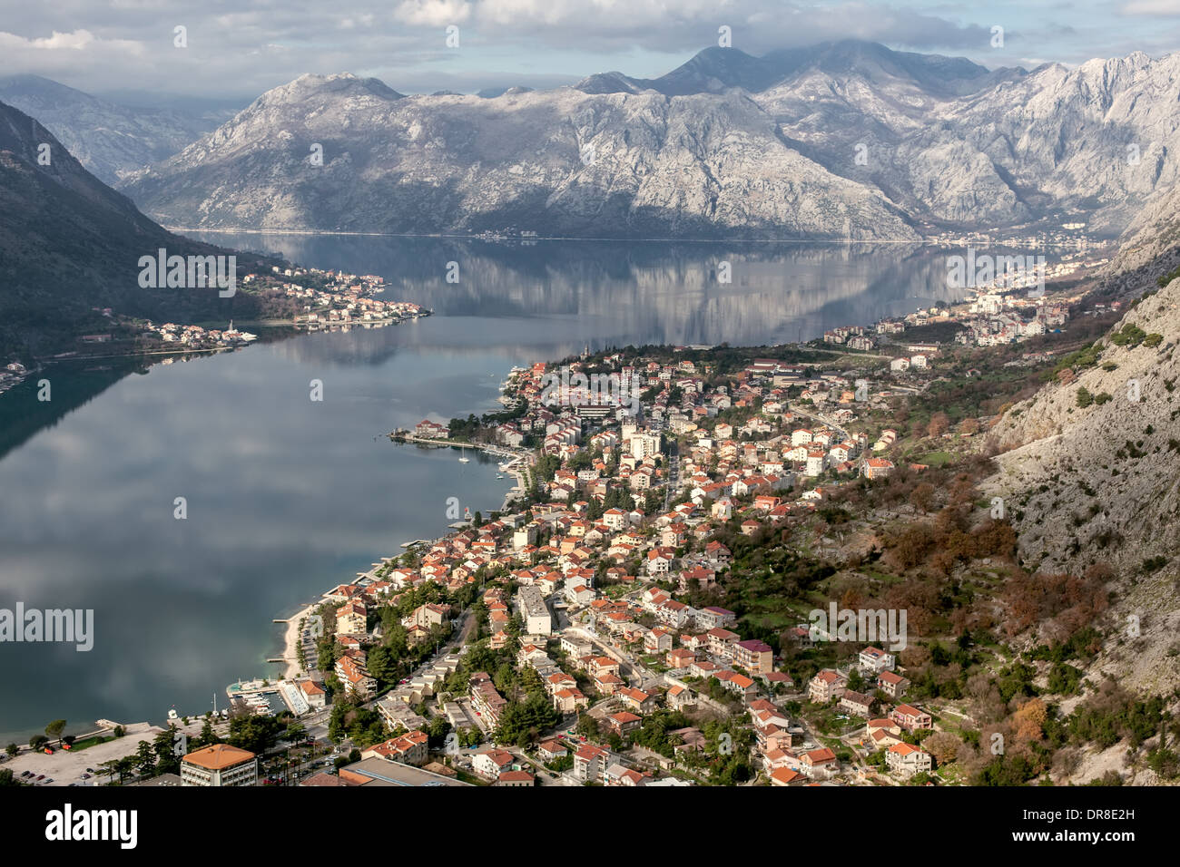 Bucht von Kotor, Montenegro. Boka Kotorska. Stockfoto
