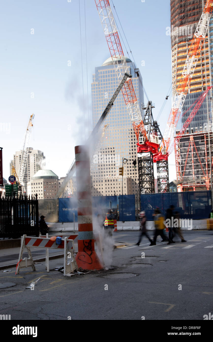 Wiederaufbau an Ground Zero, New York, USA Stockfoto