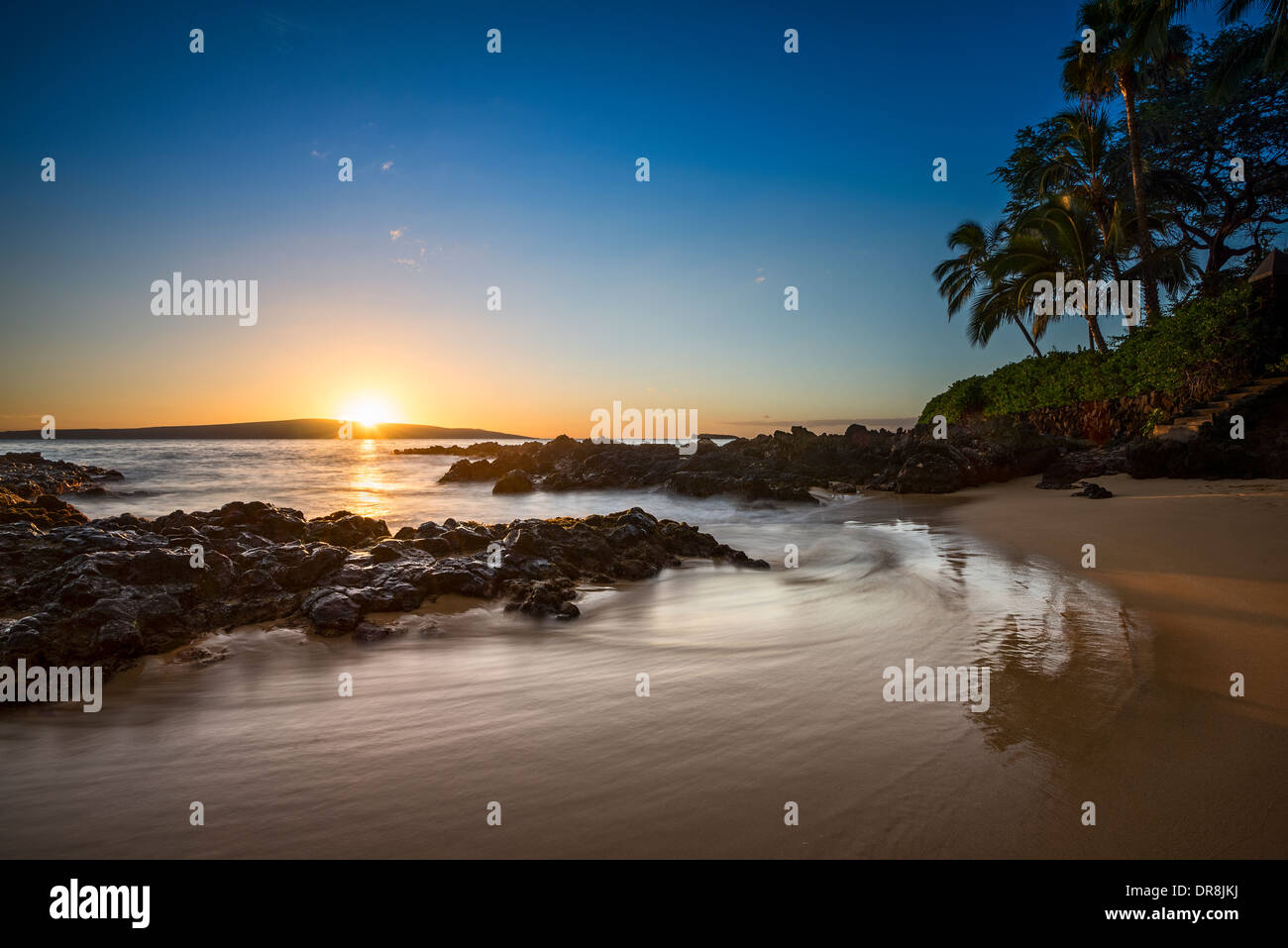 Schönsten und einsamsten Secret Beach auf Maui, Hawaii. Stockfoto