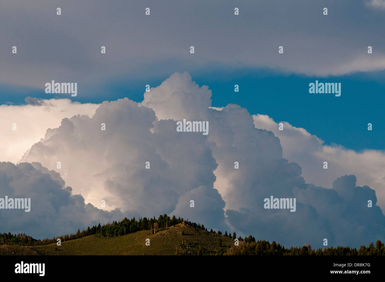 Thunderhead Wolke über Stanley Becken Idaho Stockfoto