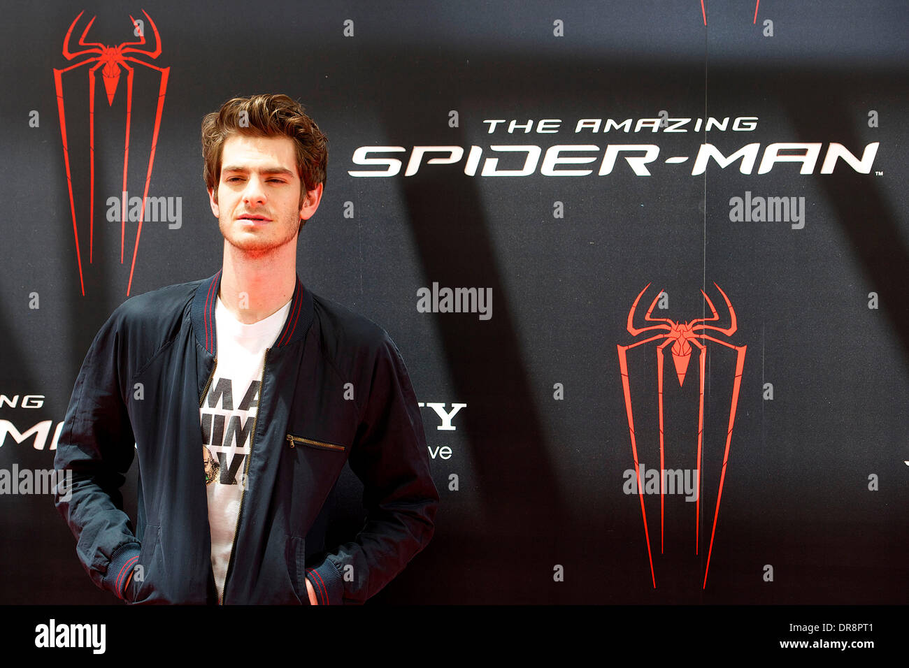 Andrew Garfield Fototermin von "The Amazing Spider-Man" an Villamagna Hotel Madrid, Spanien - 21.06.12 Stockfoto