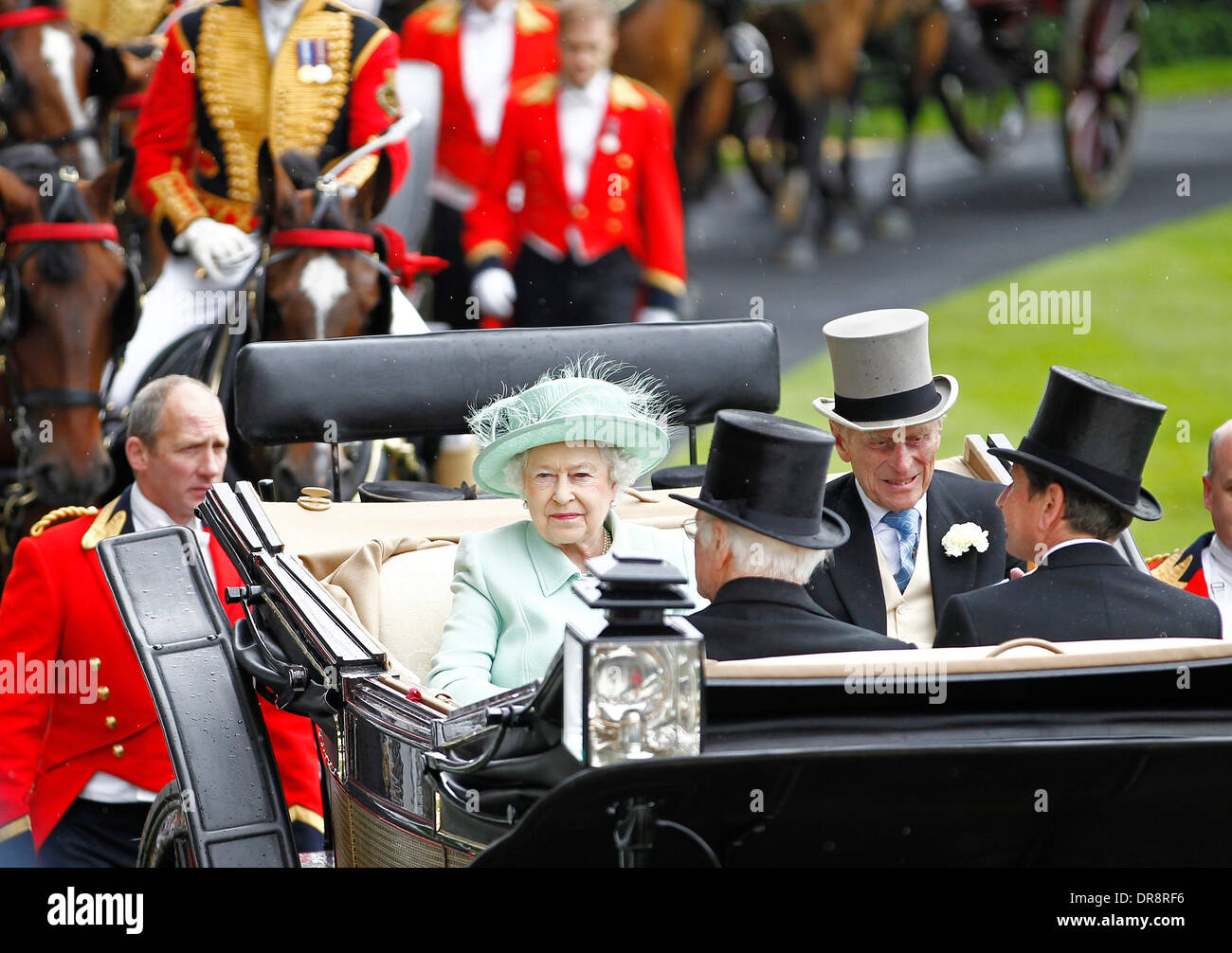 Königin Elizabeth II. und Prinz Phillip, Herzog von Edinburgh Royal Ascot in Ascot Racecourse - Ladies Day, Tag 3 Berkshire, England - 21.06.12 Stockfoto
