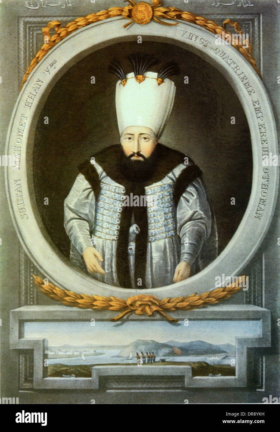 Türkische Ottoman Sultan Mahmud ich Porträtmalerei (1696-1754) Stockfoto