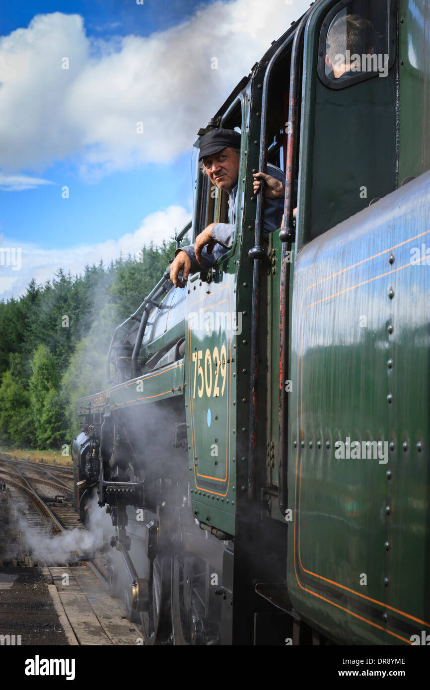 Bahnhof auf der North Yorkshire Moors Railway an Levisham Ryedale North Yorkshire England Stockfoto