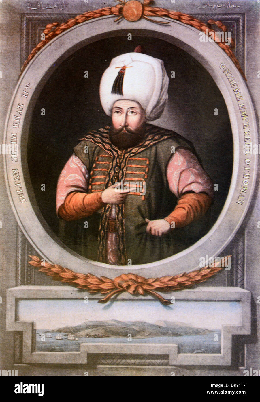 Türkische Ottoman Sultan Selim II (1524-1574) Portraitmalerei Stockfoto