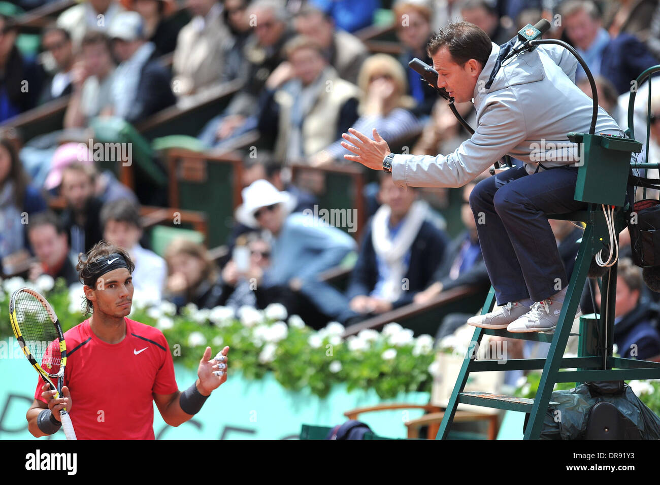 Rafael Nadal macht Tennis-Geschichte mit dem Gewinn seiner 7. Roland Garros Tournament bei der Französisch Open France - 11.06.12 Stockfoto