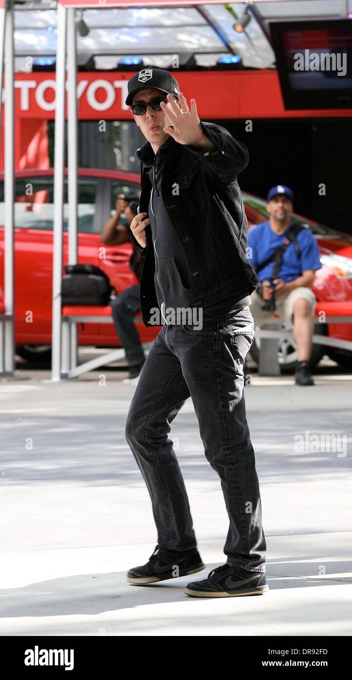 Schauspieler Colin Hanks kommt im Staples Center für Spiel sechs LA King vs. New Jersey Devils für den Stanley Cup-Finale Los Angeles, Kalifornien - 11.06.12 Stockfoto