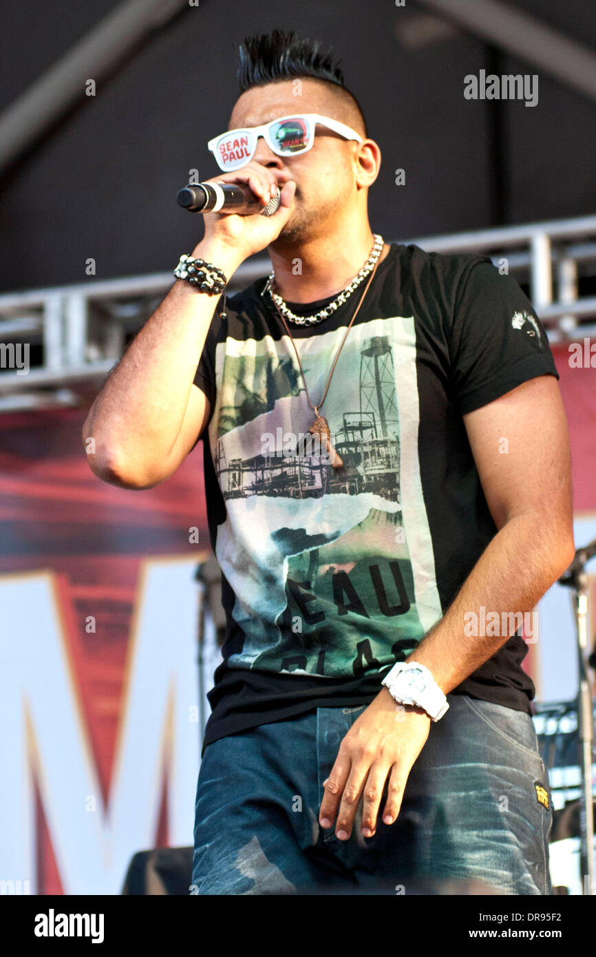 Sean Paul B96 Pepsi Summerbash statt an Toyota Park Chicago, Illinois - 16.06.12 Stockfoto