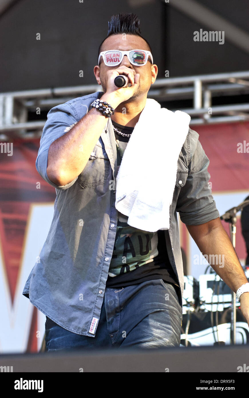 Sean Paul B96 Pepsi Summerbash statt an Toyota Park Chicago, Illinois - 16.06.12 Featuring: Sean Paul Where: Bridgeview, IL wenn: 16. Juni 2012 Stockfoto