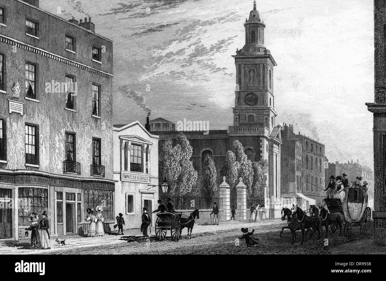 BISHOPSGATE ST BOTOLPH Stockfoto