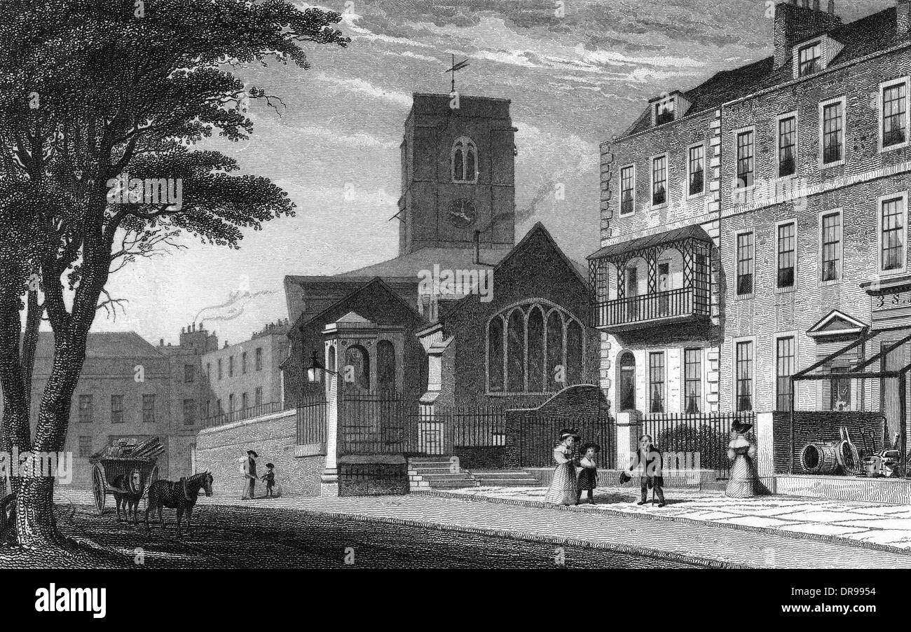 CHELSEA OLD CHURCH Stockfoto