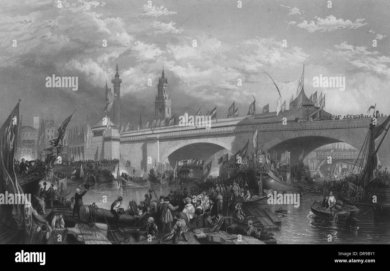 NEUE BRÜCKE IN LONDON 1831 Stockfoto