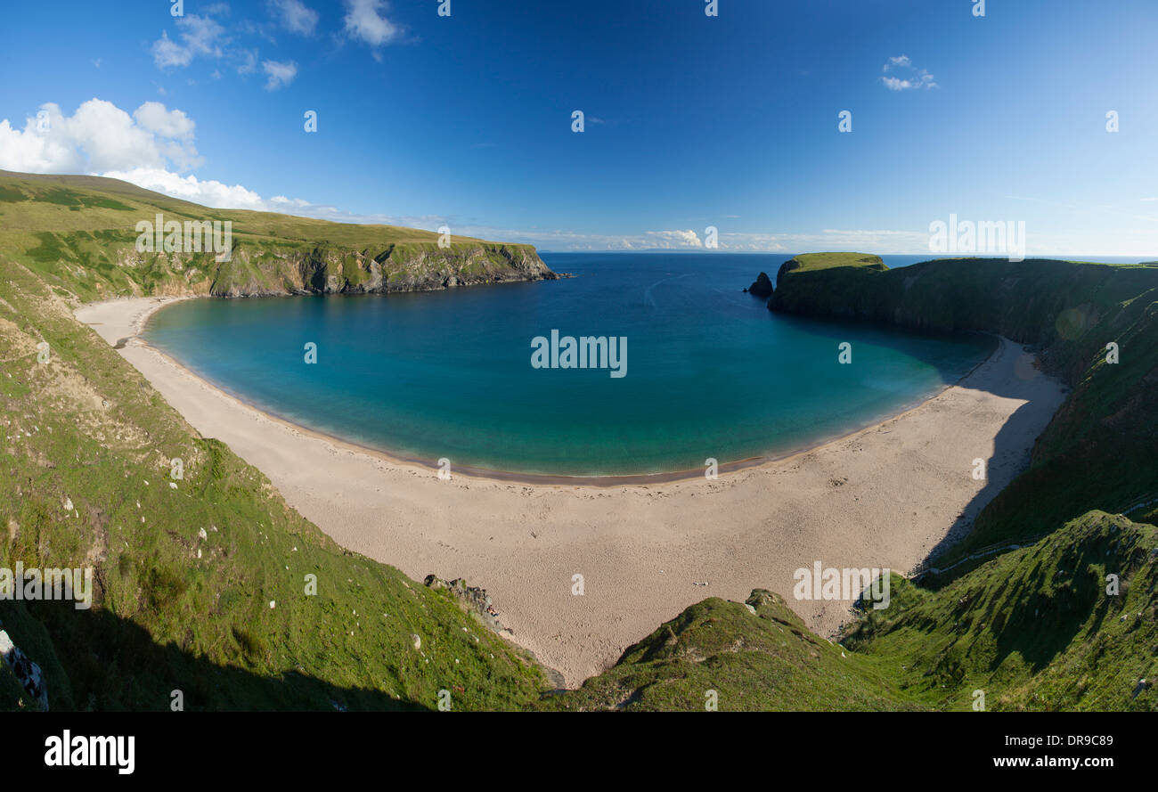 Die Sandbucht von Traban, Malin Beg, County Donegal, Irland. Stockfoto