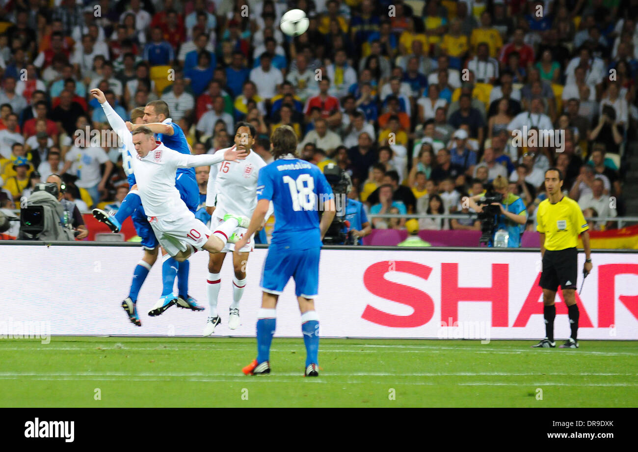 Aktion UEFA Euro 2012 - England 0 - 0 Italien - Viertel Finale Spiel anlässlich der Olympischen Stadion Kiew, Ukraine - 24.06.12 Stockfoto