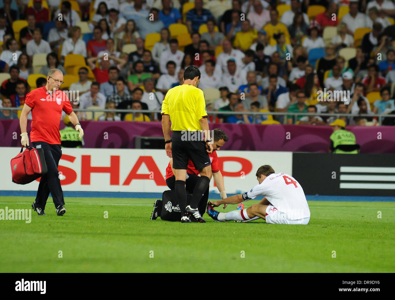 Steven Gerrard UEFA Euro 2012 - England 0 - 0 Italien - Viertel Finale statt an das Olympische Stadion Kiew, Ukraine - 24.06.12 Stockfoto