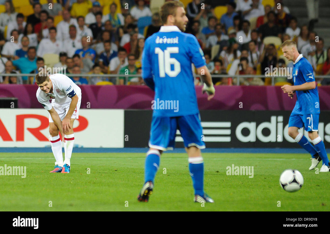 Steven Gerrard UEFA Euro 2012 - England 0 - 0 Italien - Viertel Finale statt an das Olympische Stadion Kiew, Ukraine - 24.06.12 Stockfoto