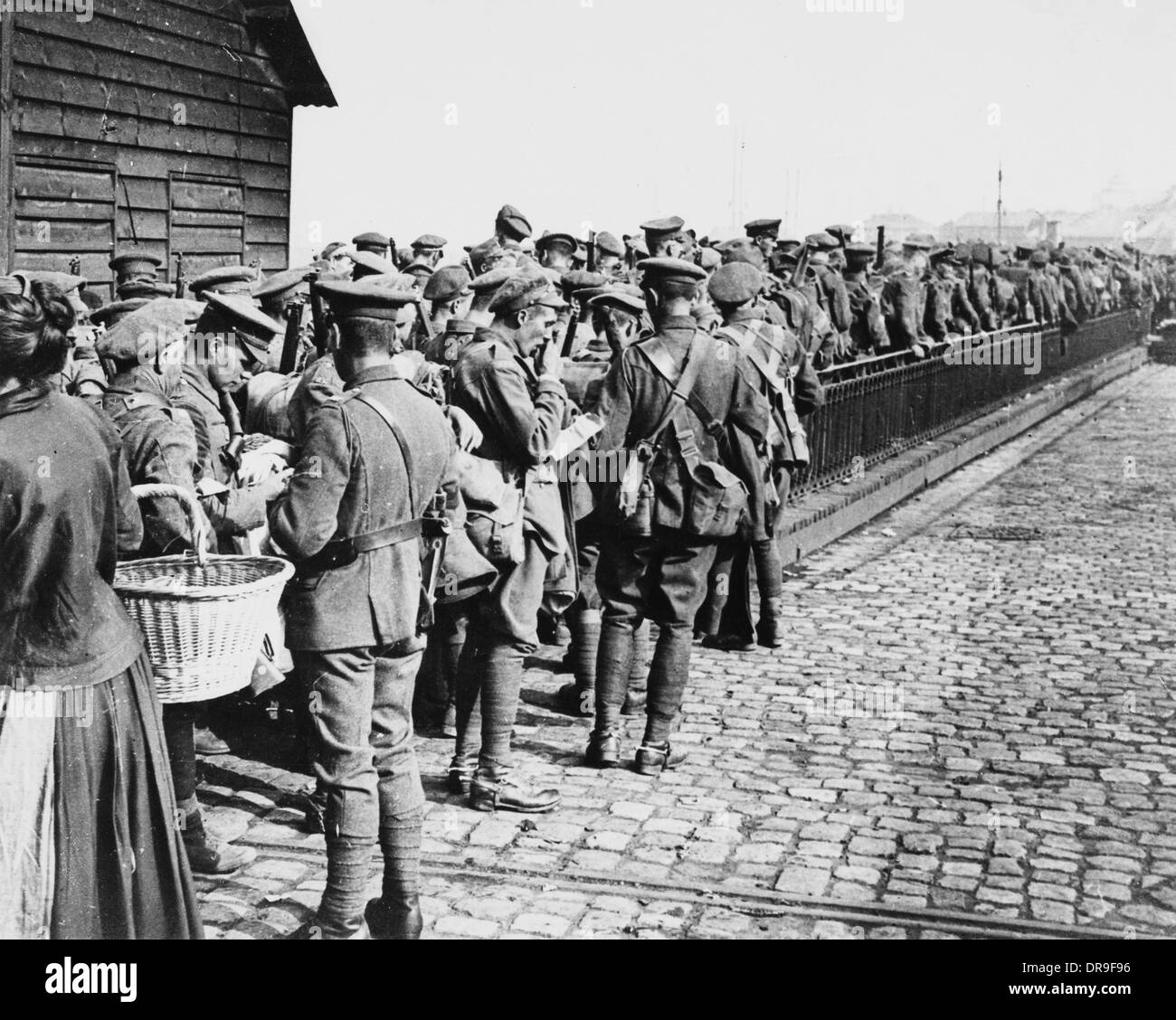 Boulogne 1917 verlassen Stockfoto