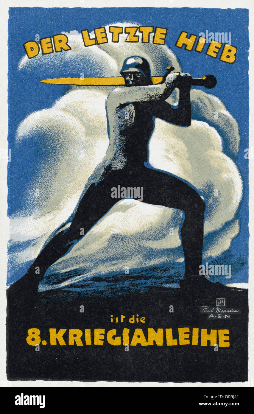 Deutschen ersten Weltkrieg Propaganda Poster Stockfoto