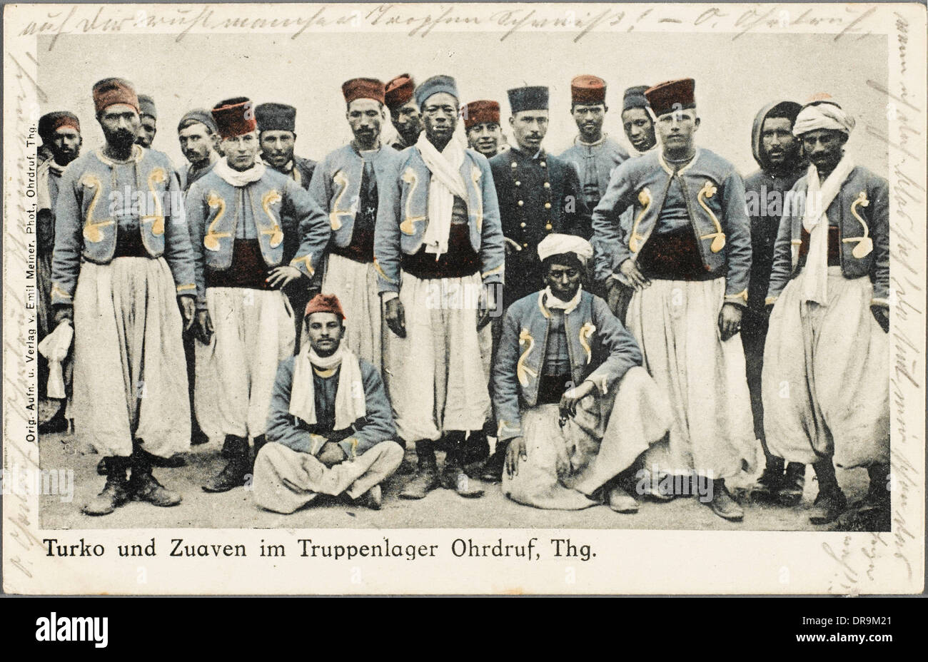Osmanische Soldaten in traditioneller Tracht Stockfoto