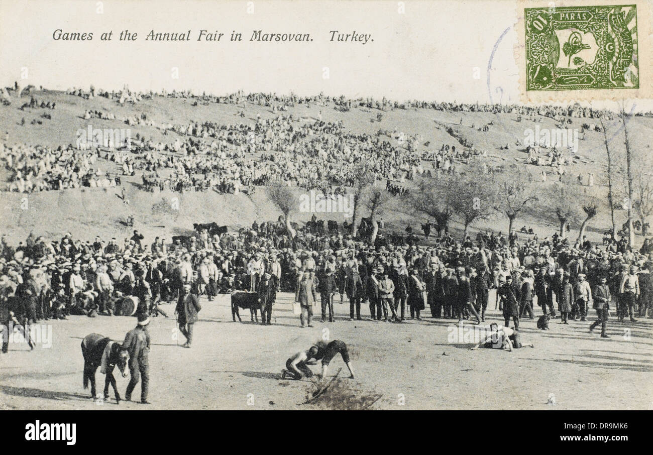 Merzifon, Türkei - Ringen Stockfoto