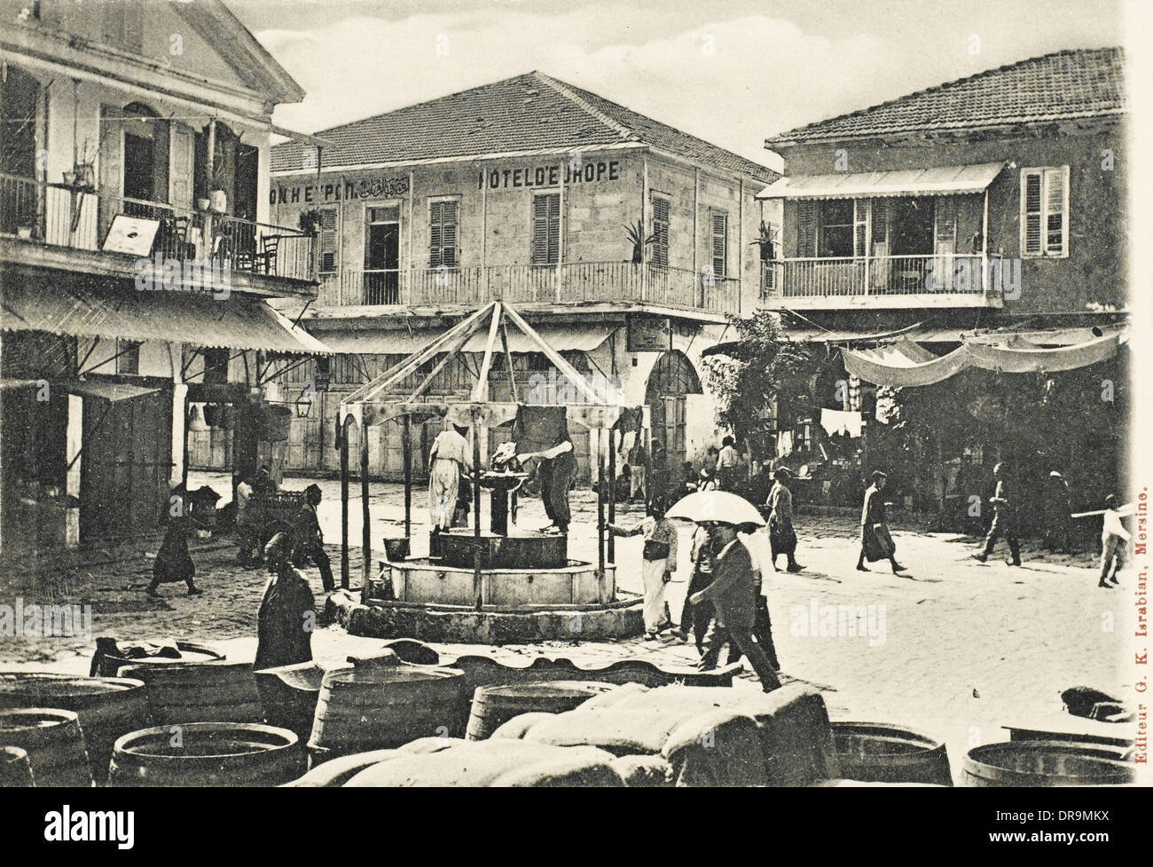 Mersin - das European Hotel - Brunnenplatz Stockfoto